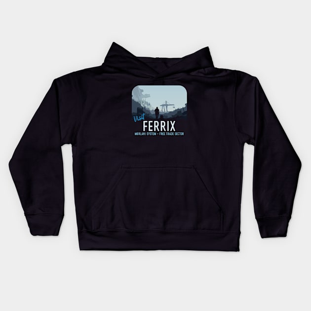 Visit Ferrix Kids Hoodie by Scud"